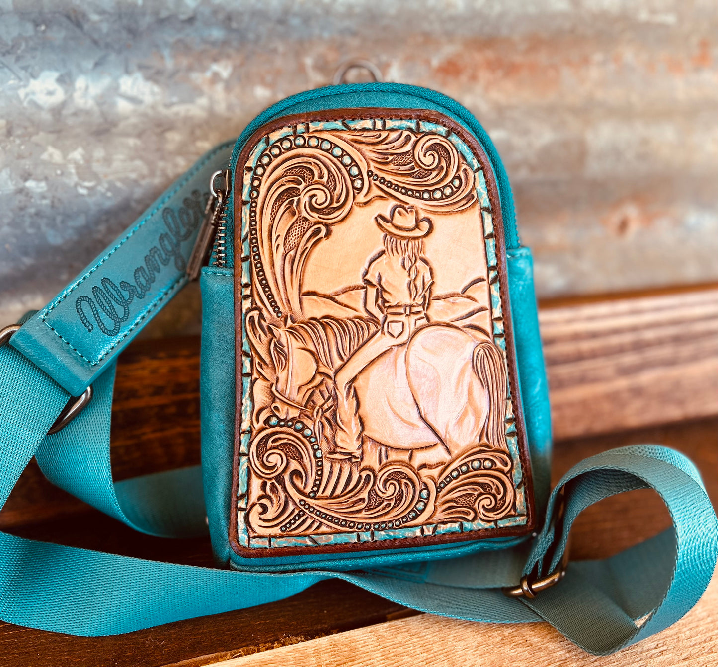 Sling Bag Turquoise Cowgirl