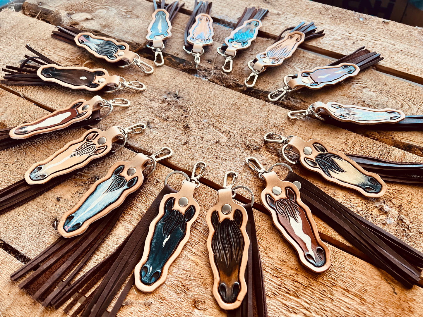 Custom Horse Head Key Ring