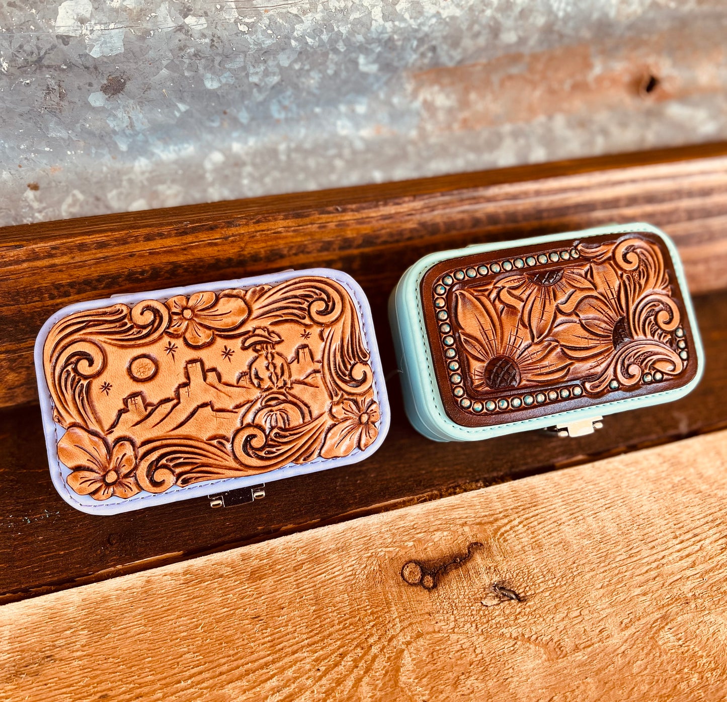 Rectangle Tooled Jewellery Box