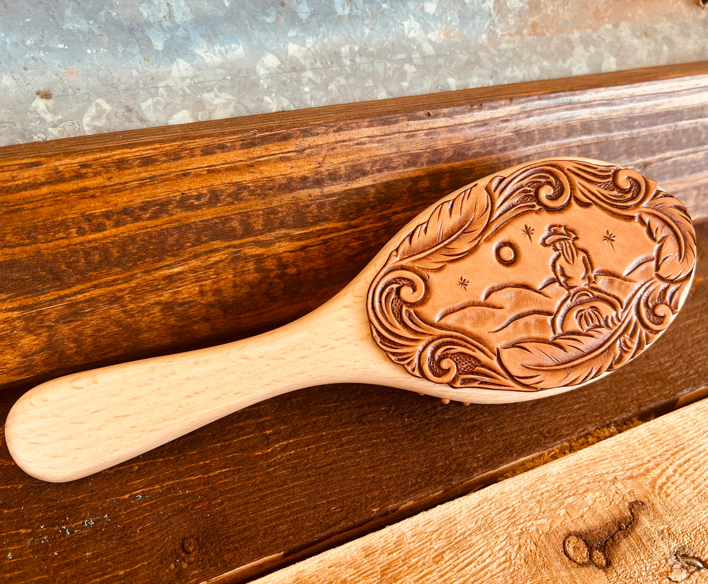 Tooled Hairbrush