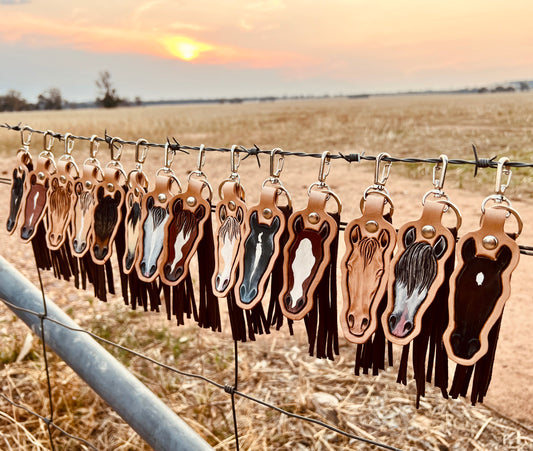Custom Horse Head Key Ring