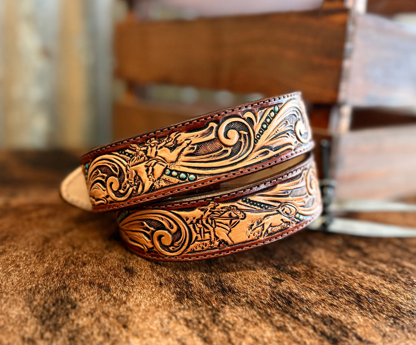 Rodeo Time Tooled Belt
