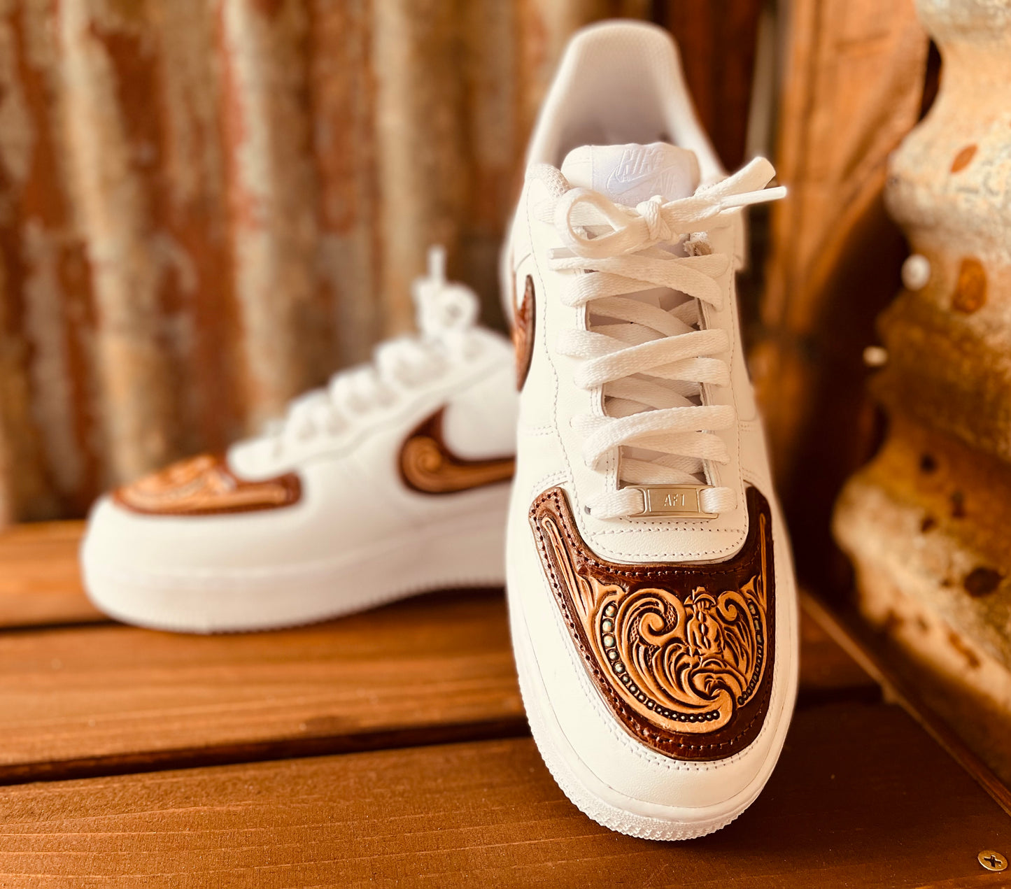 Cowgirl and Turquoise Tooled Nike’s