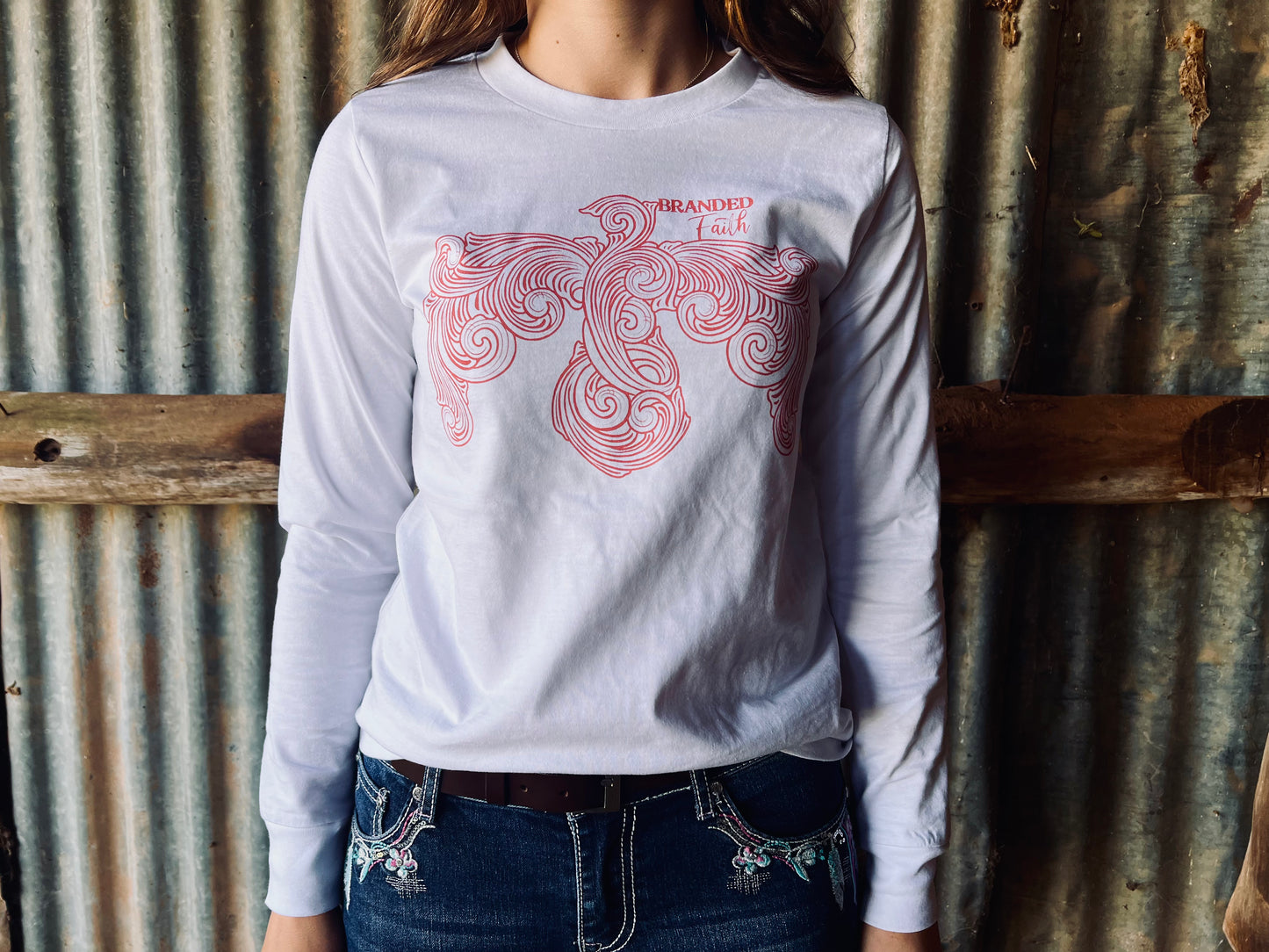Thunderbird White Long Sleeve Top