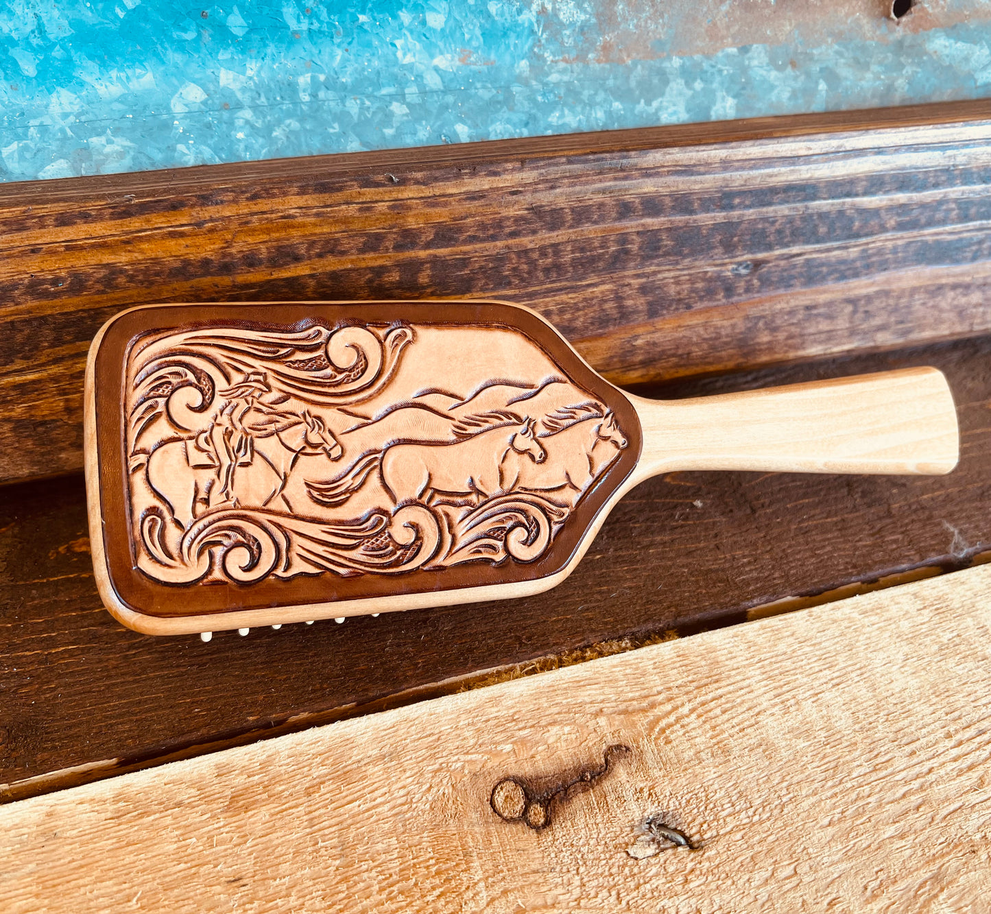 Tooled Hairbrush