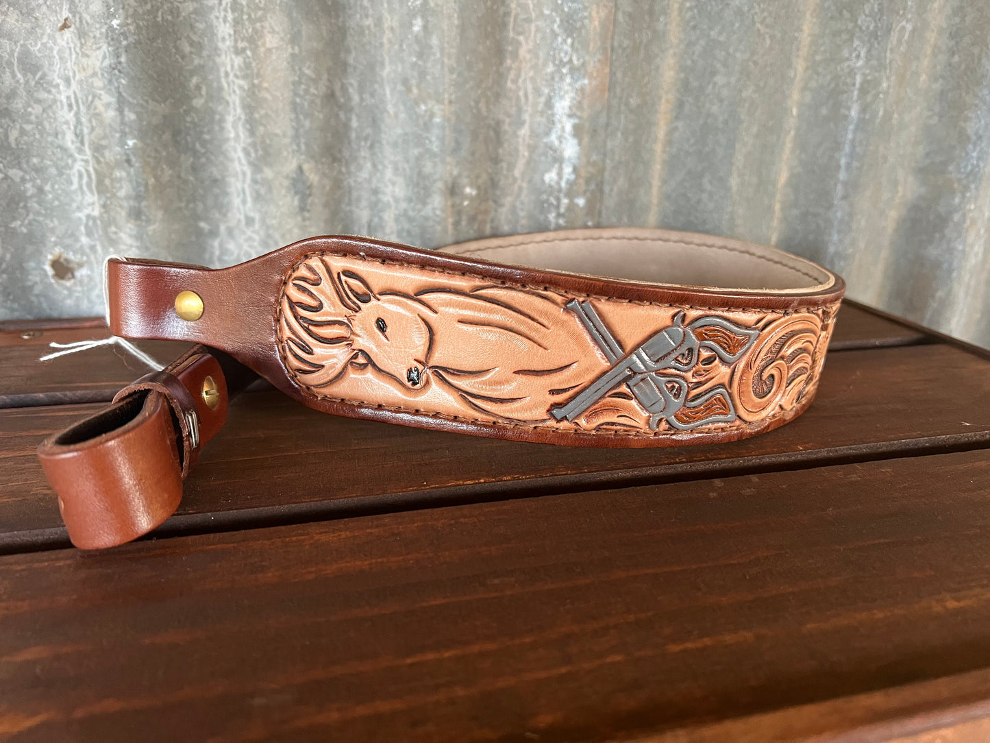 Tooled Gun Strap